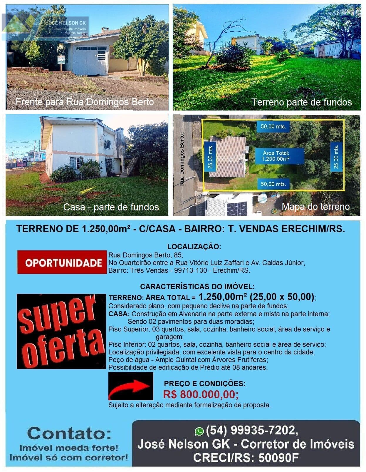 Lote/Terreno em Erechim - Três Vendas