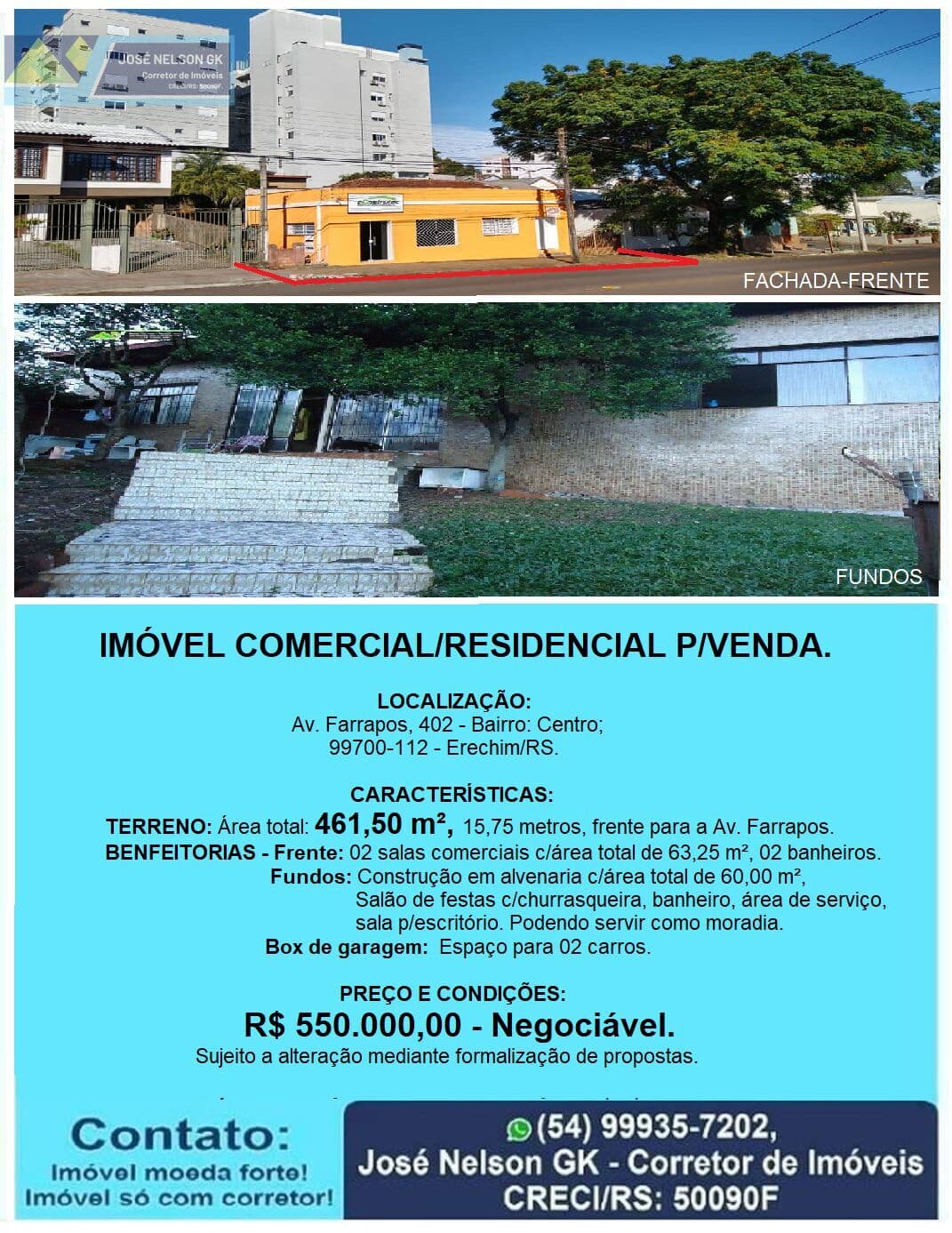 Lote/Terreno em Erechim - Centro