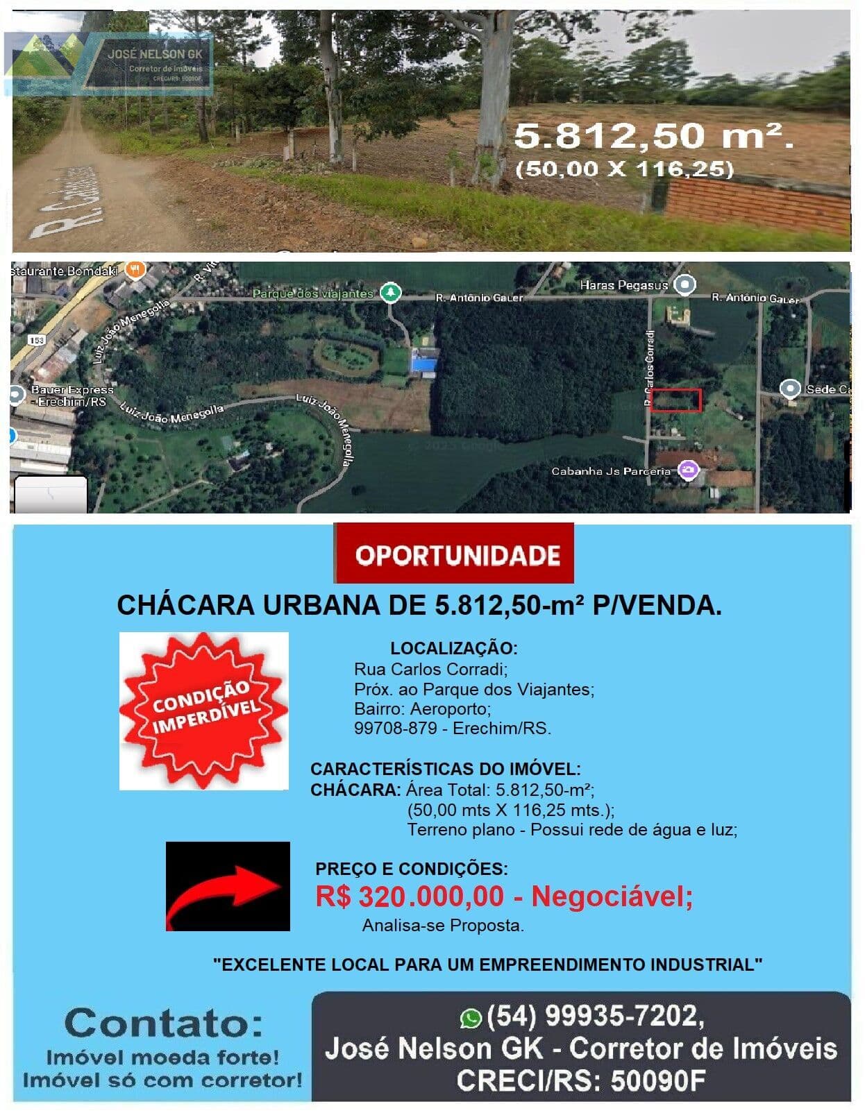 Fazenda/Sítios/Chácaras em Erechim - Aeroporto
