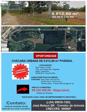 Fazenda/Sítios/Chácaras em Erechim - Aeroporto
