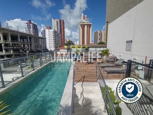 Flat mobiliado com 1 dormitório à venda, 26 m² por R$ 420.000,00 - Manaíra - João Pessoa/PB