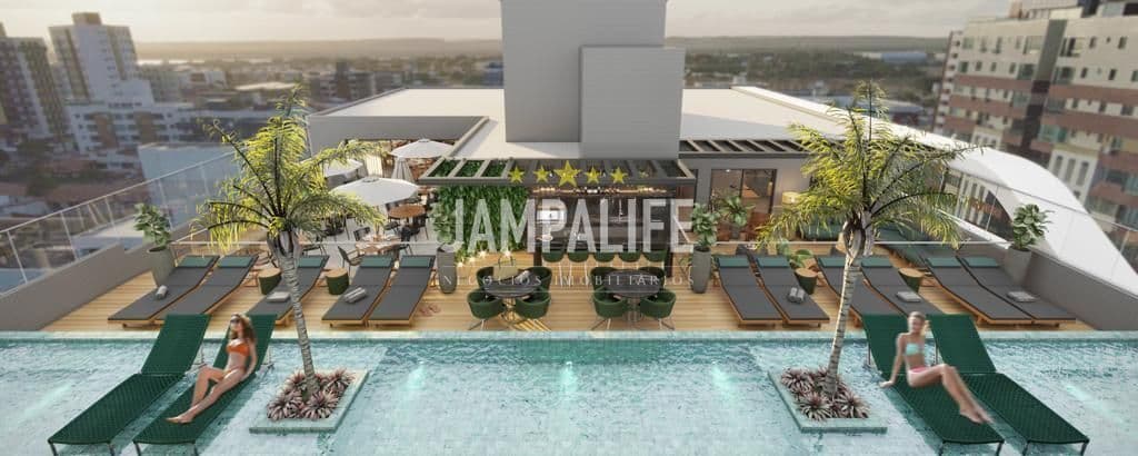 Flat com 1 dormitório à venda, 25,63 m² por R$ 341.000,00 - Intermares - Cabedelo/PB
