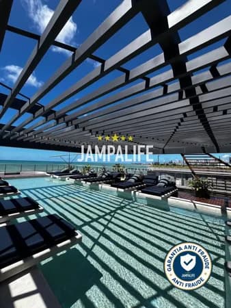 Flat pé na areia no Jardim Oceania