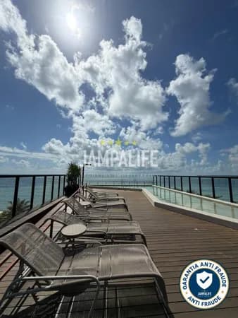 Apartamento pé na areia - 1 quarto com Piscina privativa