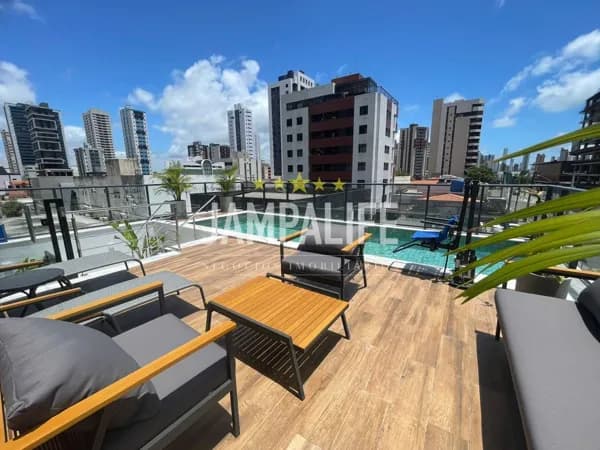 Flat com 1 dormitório à venda, 28 m² por R$ 410.000,00 - Manaíra - João Pessoa/PB