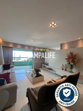 Apartamento Alto Padrão 207m² Vista Mar no Cabo Branco - 4 Suítes