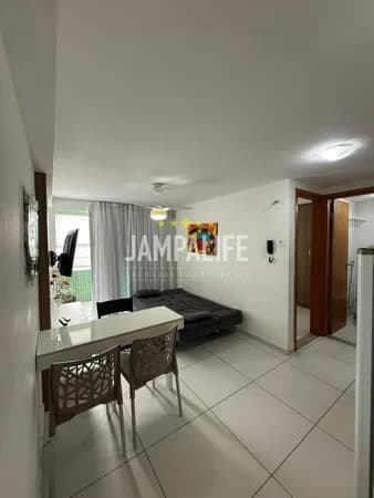Apartamento de 1 quarto, porteira fechada na orla de Tambau!