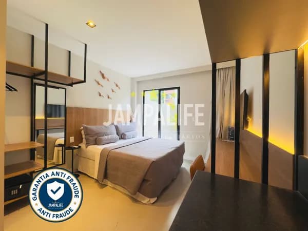 Flat em Cabo Branco projetado, rentabilizando e a 50 metros do mar.