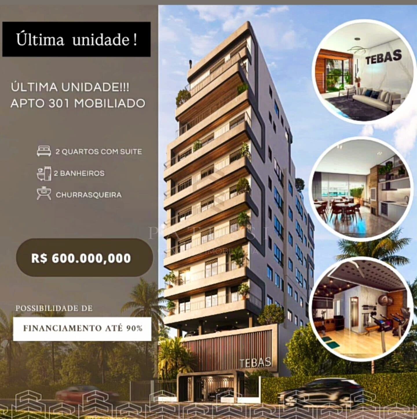 Apartamento Alto Padrão com 2 dormitórios mobiliado