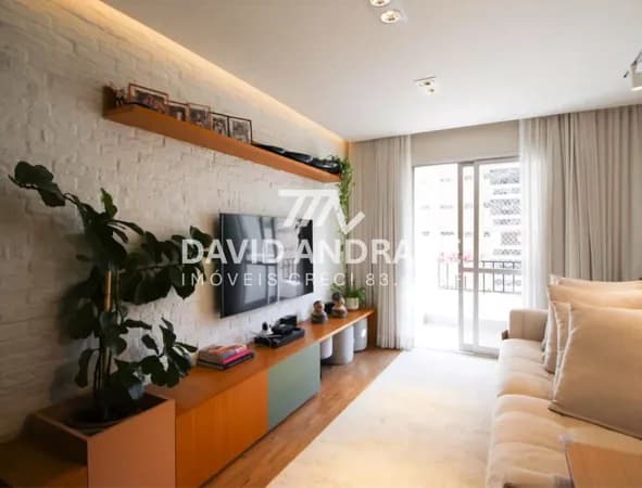 Belíssimo apartamento com 112m², 2 vagas, amplo living, varanda, ar condicionado, moderno, bem iluminado e áreas de lazer
