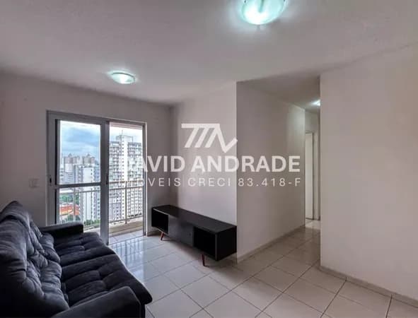 Belo apartamento com 50m², 1 vaga, varanda, 2 dormitórios, cozinha grande, área de serviço, living para 2 ambientes e áreas de lazer