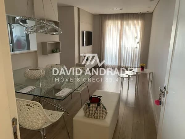 Lindo apartamento com 57m², 1 vagas de garagem, sacada, cozinha americana, armários embutidos e condomínio com lazer completo