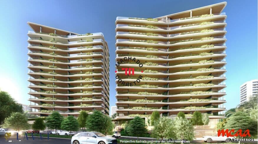 Apartamento em Moema 360m² e 493 m³ 4 suítes 4 a 5 vagas em construção, fora de rota e vista para o parque das bicicletas.