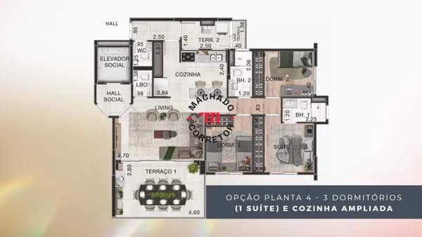 Apartamento na Vila Mariana, São Paulo/SP 3 dormitorios e 2 vagas