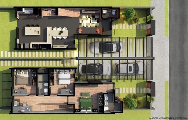 Casa Geminada, no bairro Amizade