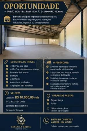 Galpão Industrial para locação Divisa Jordanésia Franco da Rocha