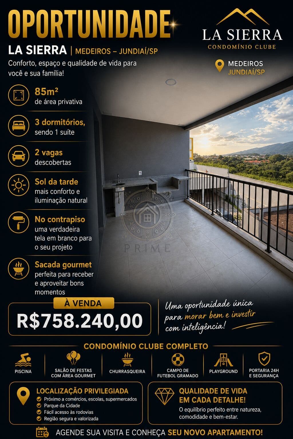 Apartamento A Venda no Condomínio La Sierra Medeiros Jundiaí