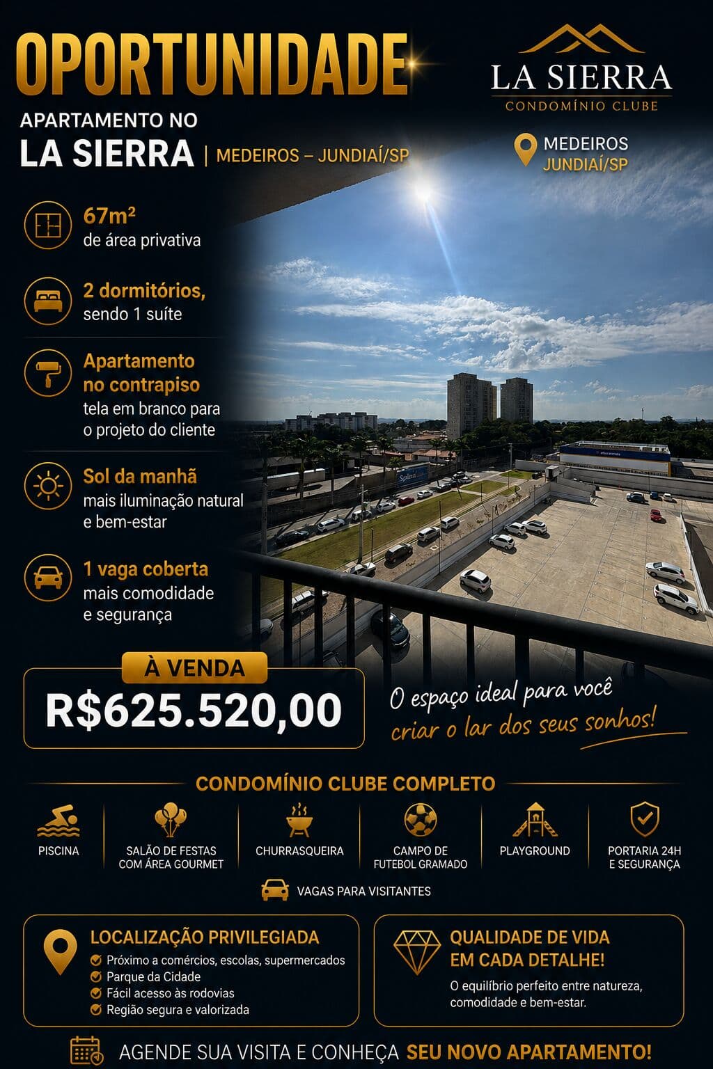 Apartamento a venda - Condomínio La Sierra | Medeiros – Jundiaí/SP