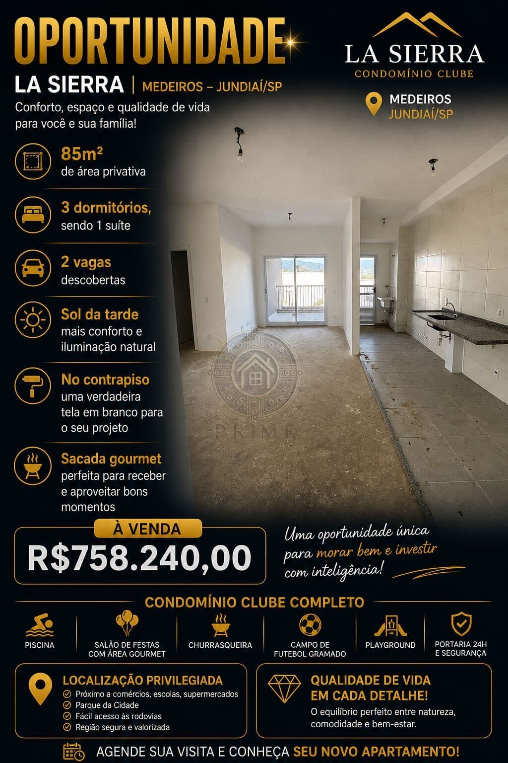 Apartamento A Venda no Condomínio La Sierra Medeiros Jundiaí