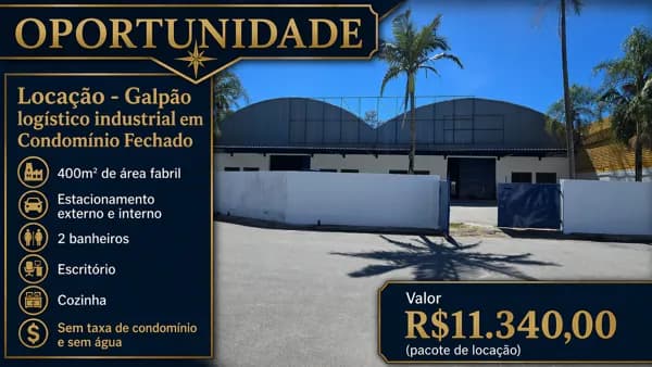 Galpão Industrial para locação Divisa Jordanésia Franco da Rocha