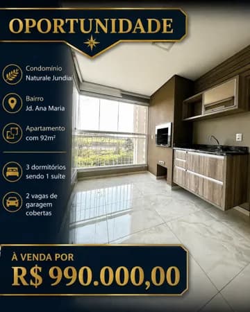 Apartamento à Venda – Condomínio Naturale | Jardim Ana Maria – Jundiaí/SP