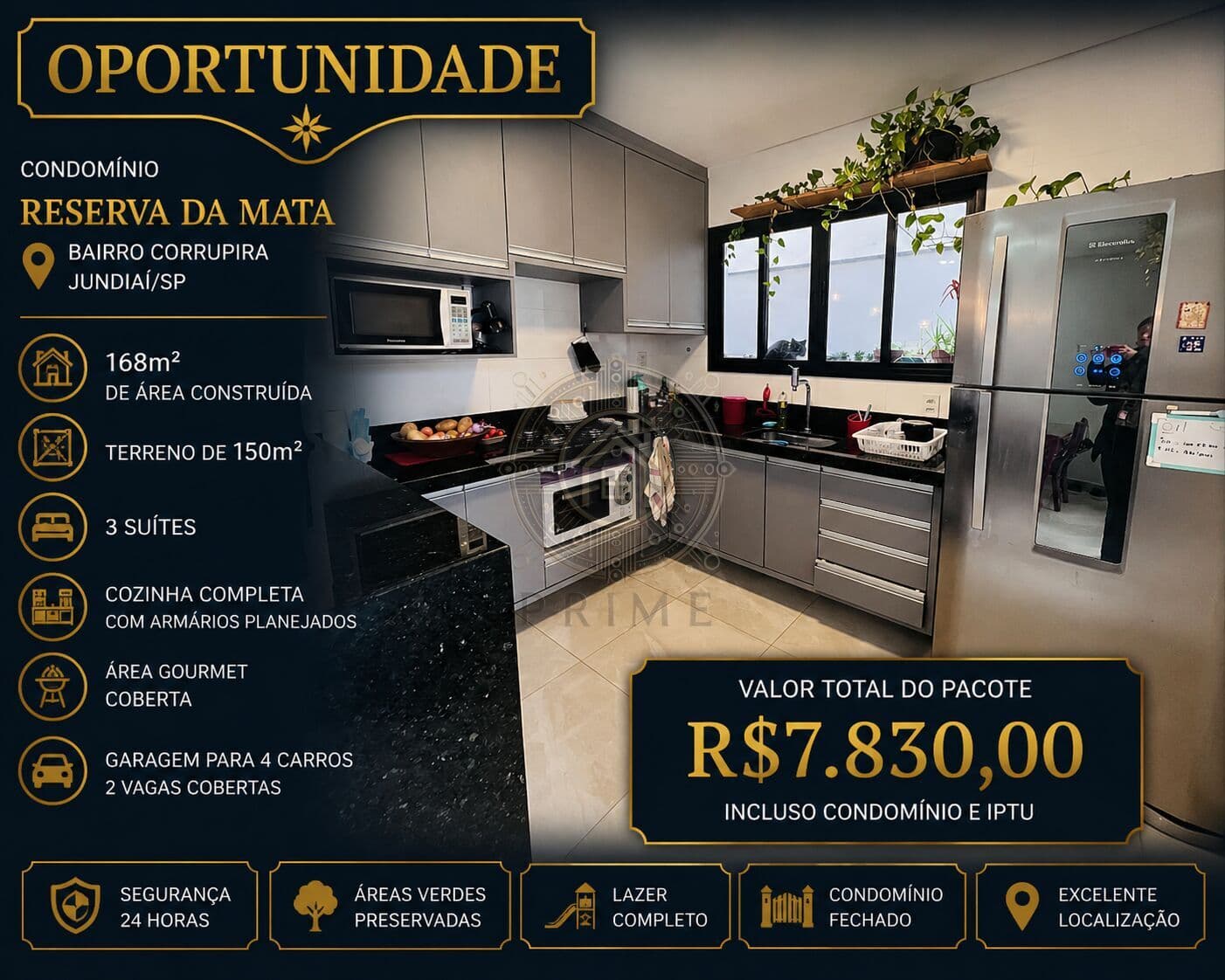 Casa Sobrado para locação no Condomínio Reserva da Mata | Jundiaí/SP