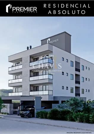 Residencial Absoluto (ÚLTIMA UNIDADE) - Apartamento com suíte, elevador e sacada com churrasqueira a 350m do MAR! Em Palhoça - SC