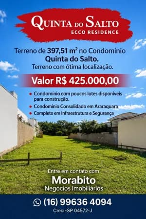 🏡 Terreno com ótima localização à venda no Condomínio Quinta do Salto
