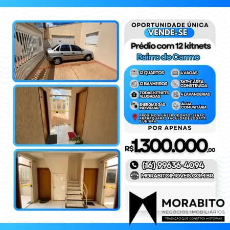 Prédio Residencial com 12 KitNets