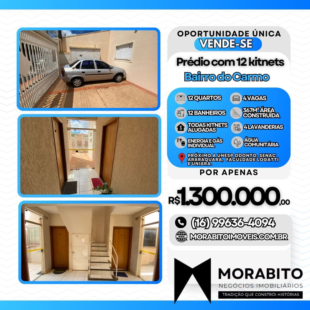 Prédio Residencial com 12 KitNets