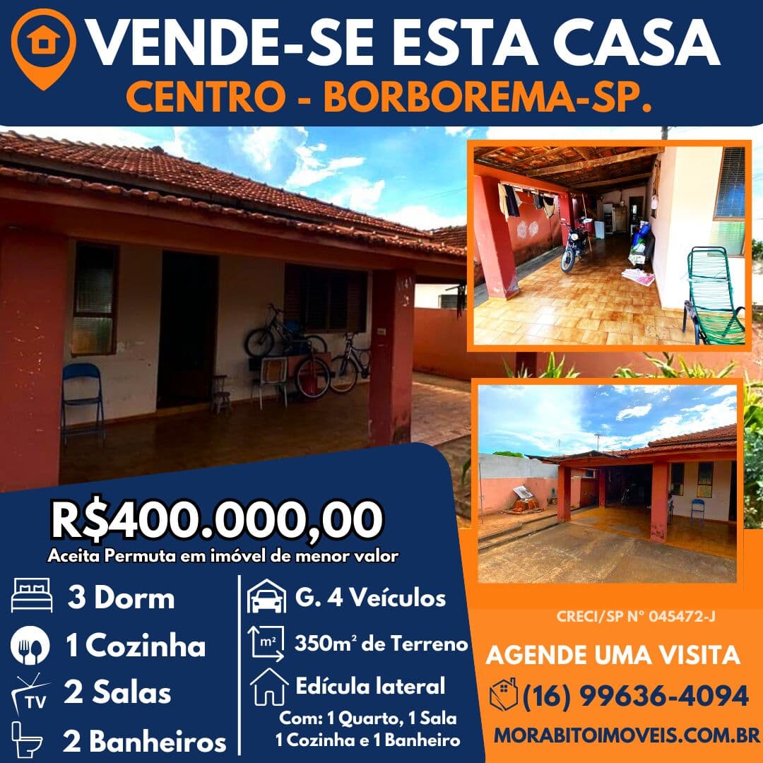 Casa Padrão no Centro de Borborema