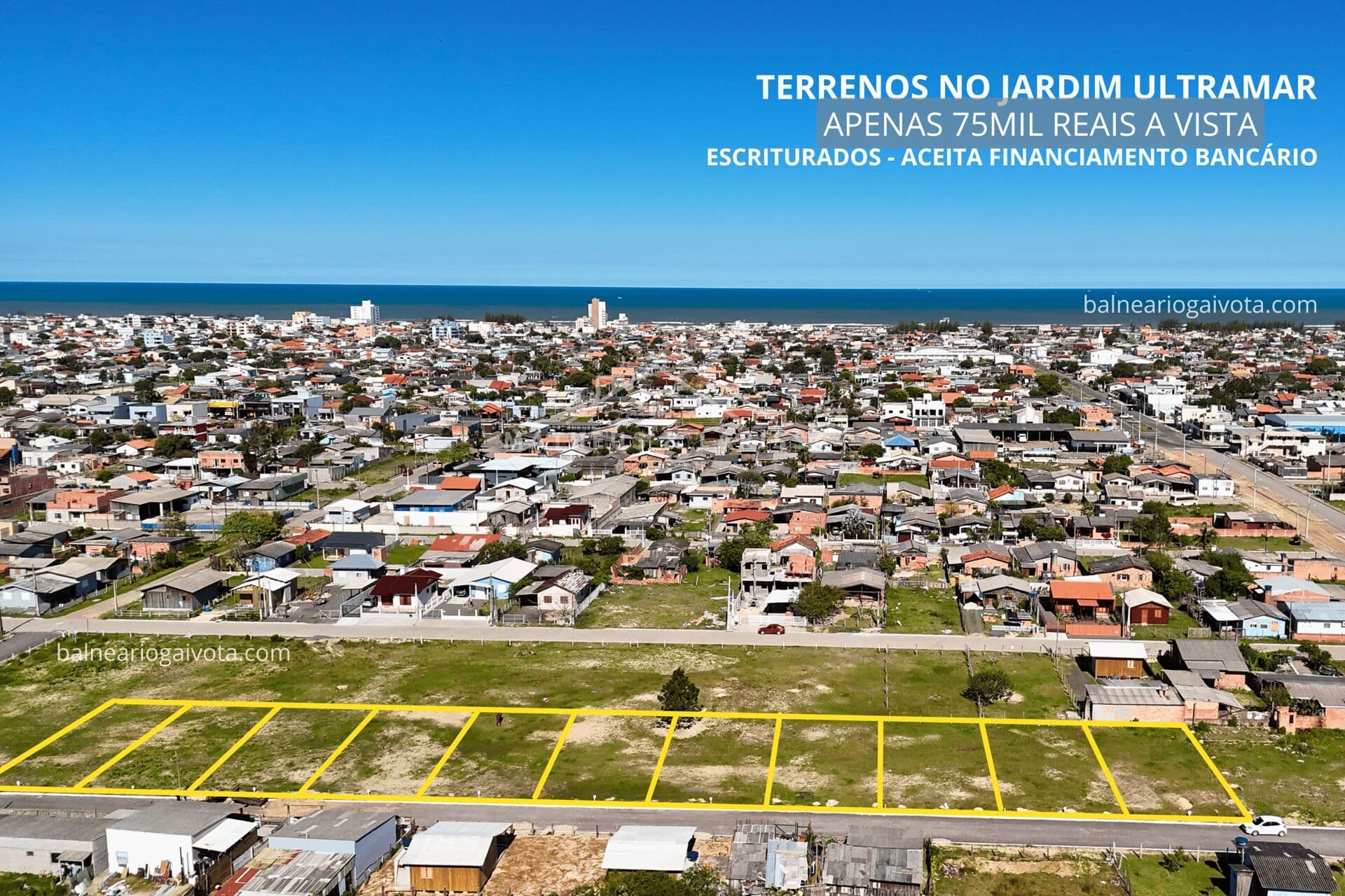 Terrenos a Venda na Região Central no Jardim Ultramar em Balneário Gaivota