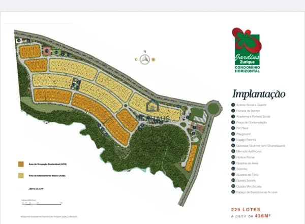 Lote á venda no Jardins Zurique , Área total 483,32m2