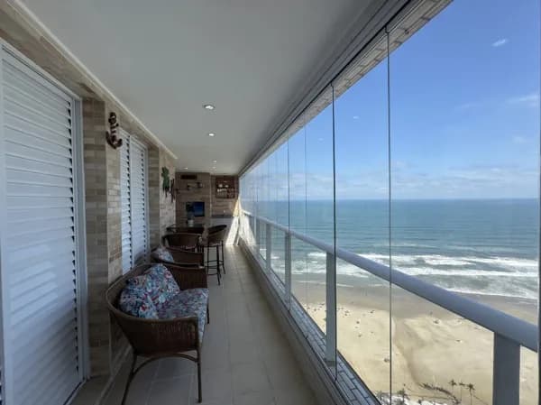 Apartamento frente ao mar 3 quarto resort a venda Praia Grande