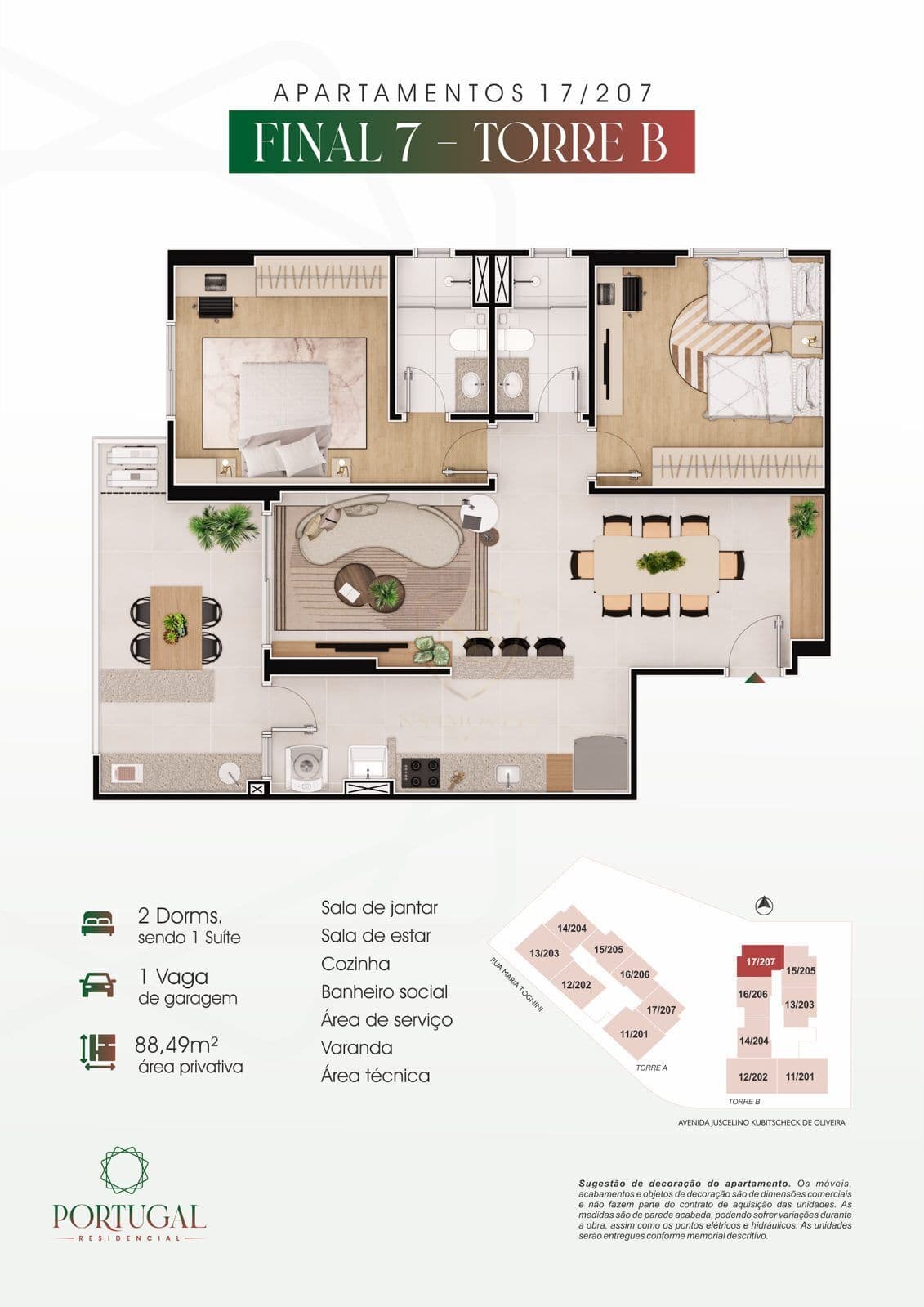 Apartamento 3 dormitórios, varanda gourmet - Vila Caiçara