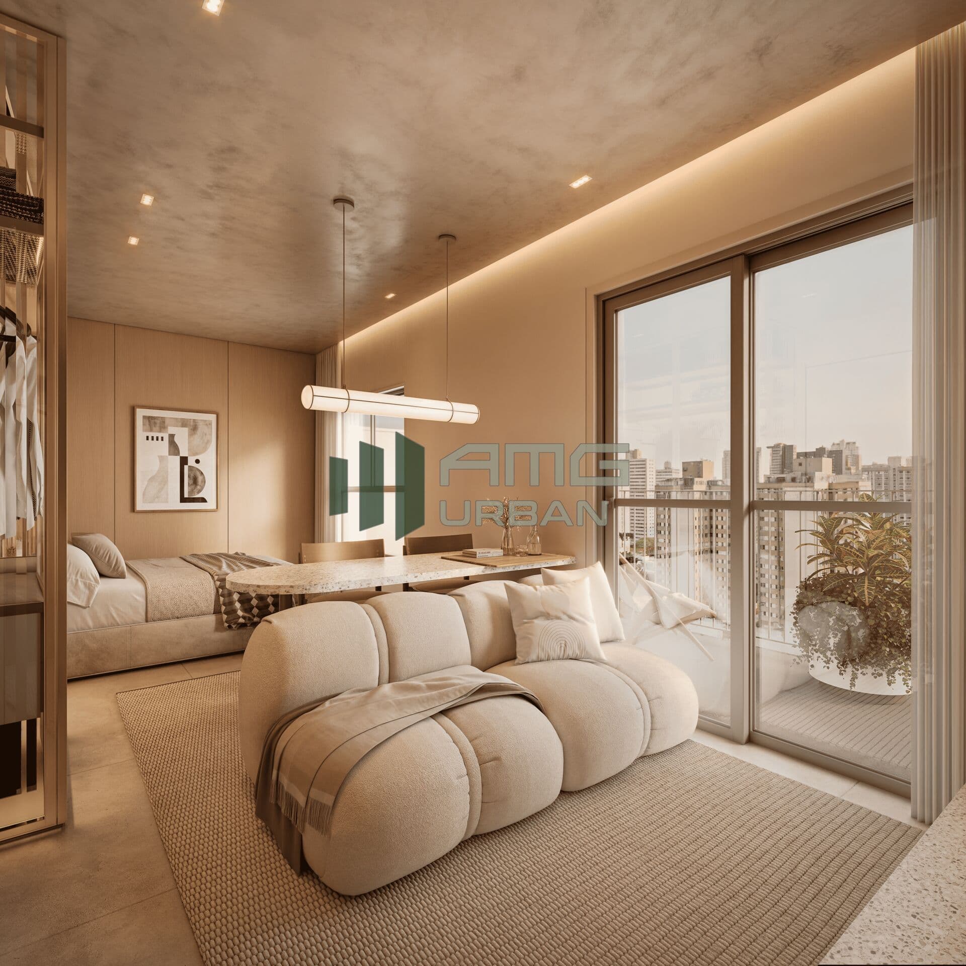 Apartamento Alto Padrão 2 Quartos em Centro, Curitiba/PR