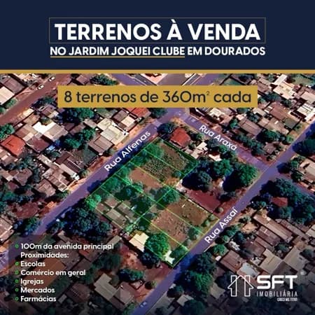 Terreno à venda, 360m² por R$ 560.000 - Jardim Jóquei Clube - Dourados/Mato Grosso do Sul