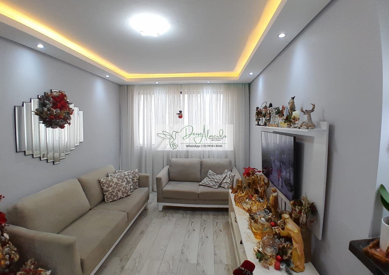 Apartamento à venda 3 Quartos com varanda no quarto casal - Bairro Pompéia - 03 quadras da praia