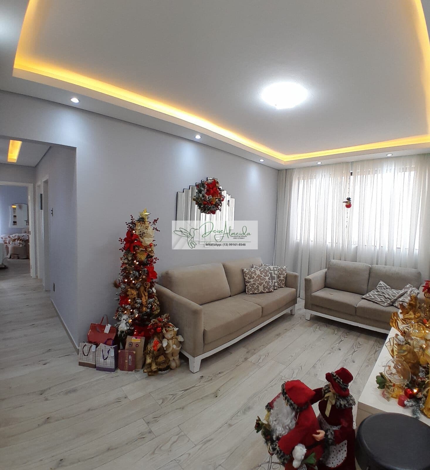 Apartamento à venda 3 Quartos com varanda no quarto casal - Bairro Pompéia - 03 quadras da praia