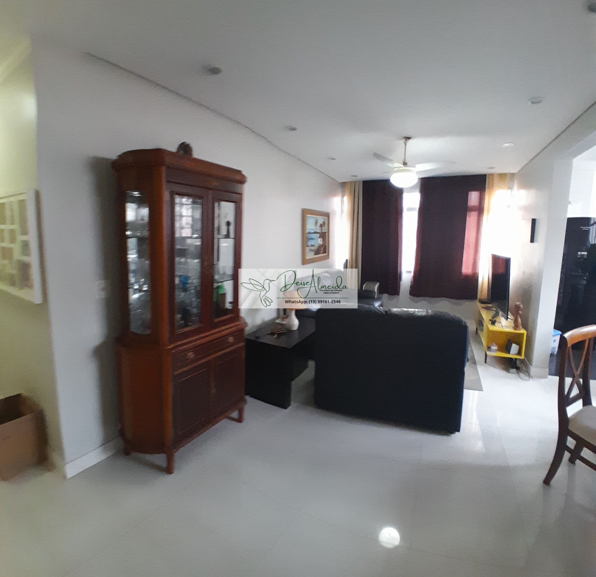Apartamento à venda no Embaré, 02 quartos (01 suíte), Sala com Vista Mar, prédio em frente a Praia do Embaré - Santos/SP.
