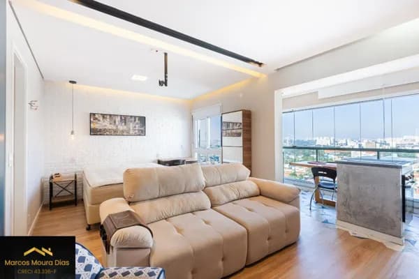 Apartamento Mobiliado à venda com 1 dormitório e 1 vaga na Vila Leopoldina - Portaria 24 hs, Edifício com Lazer e Gerador