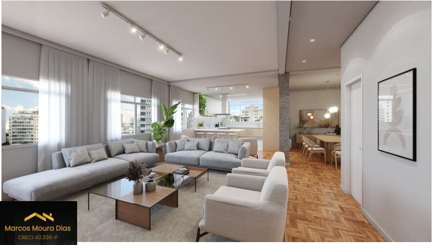 Apartamento 230,48m², Reformado, 3 Dormitórios, 1 suíte, 2 vagas, Higienópolis