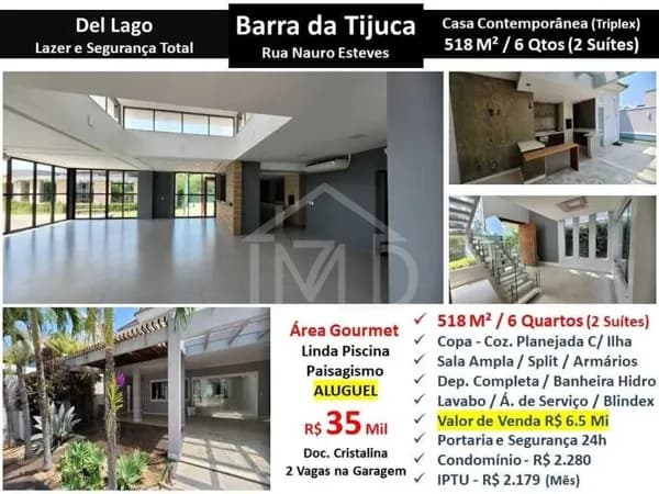 Casa de Condomínio em Rio de Janeiro - Barra da Tijuca