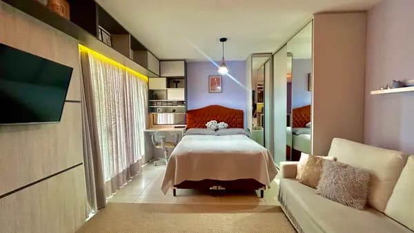 Studio mobiliado à venda ao lado da UFPR no Jardim das Américas em Curitiba Investimento com alta rentabilidade