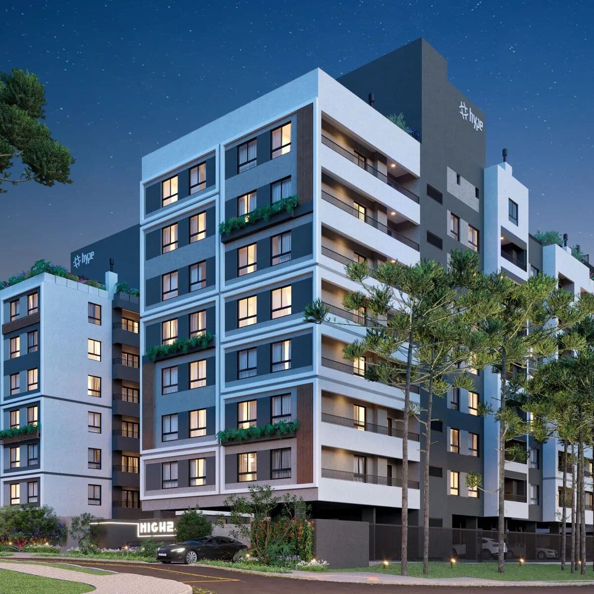 Studio à Venda no Novo Mundo em Curitiba High City Habitat Face Norte Ideal para Investir