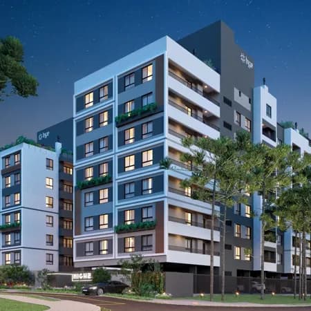 Studio à Venda no Novo Mundo em Curitiba High City Habitat Face Norte Ideal para Investir