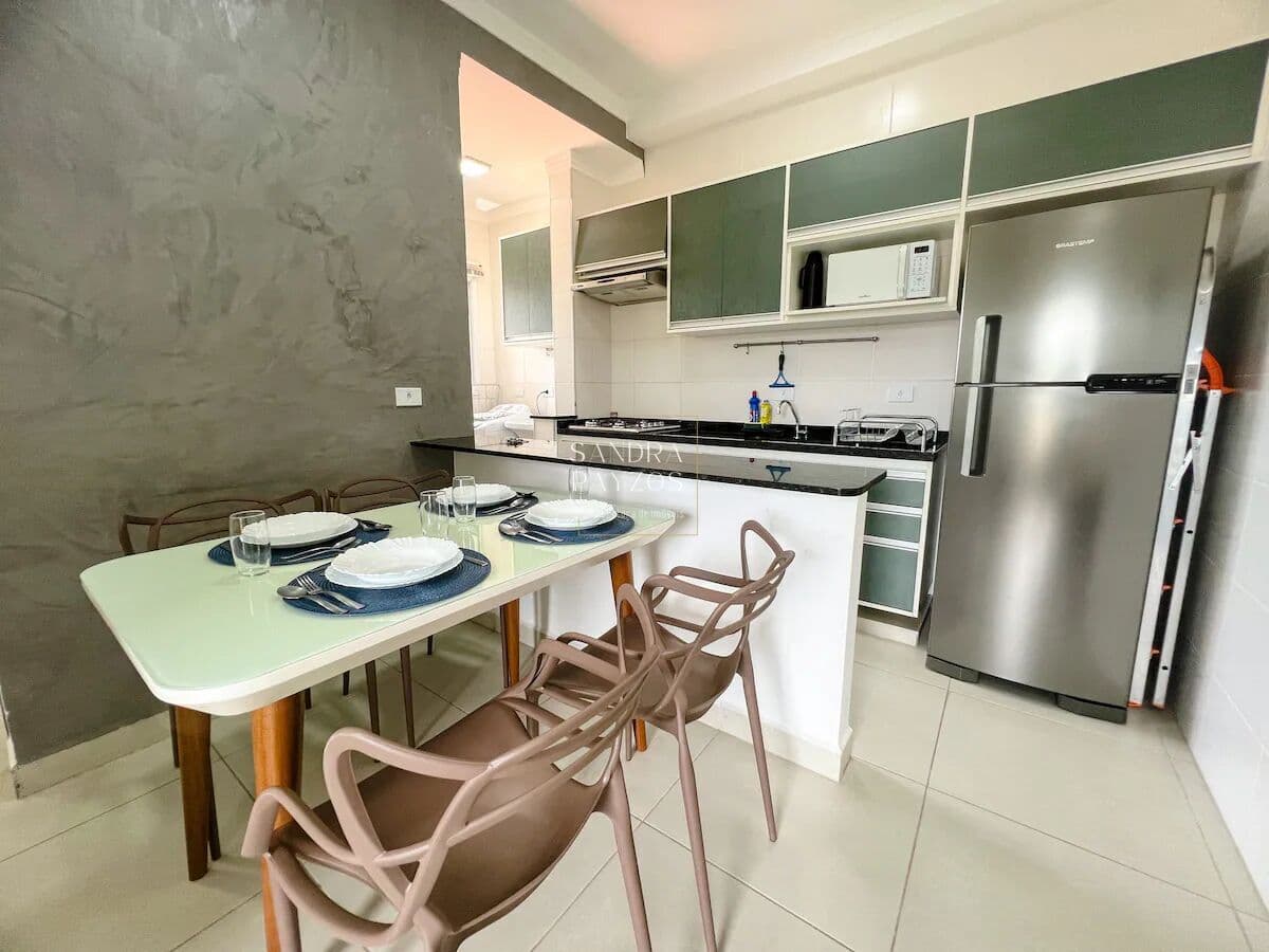 Apartamento 2 Quartos Decorado Mobiliado 54m² Estufa II Ubatuba