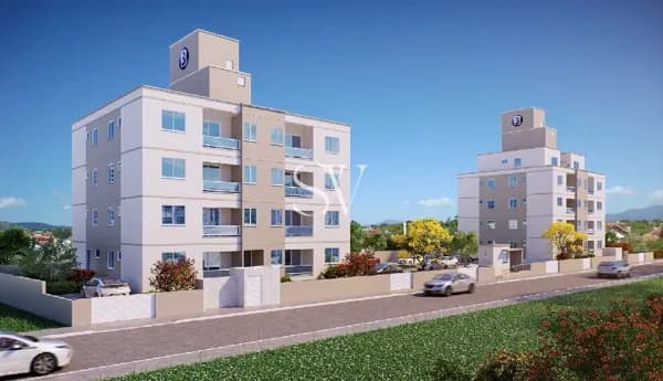 Apartamento a venda de 02 Dormitórios com sacada e elevador no condomínio na Barra do Aririú em Palhoça-SC