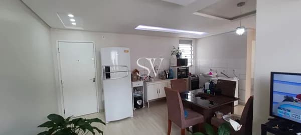 Apartamento a venda com 02 dormitórios todo mobiliado e rebaixado em gesso no bairro Guarda do Cubatão em Palhoça