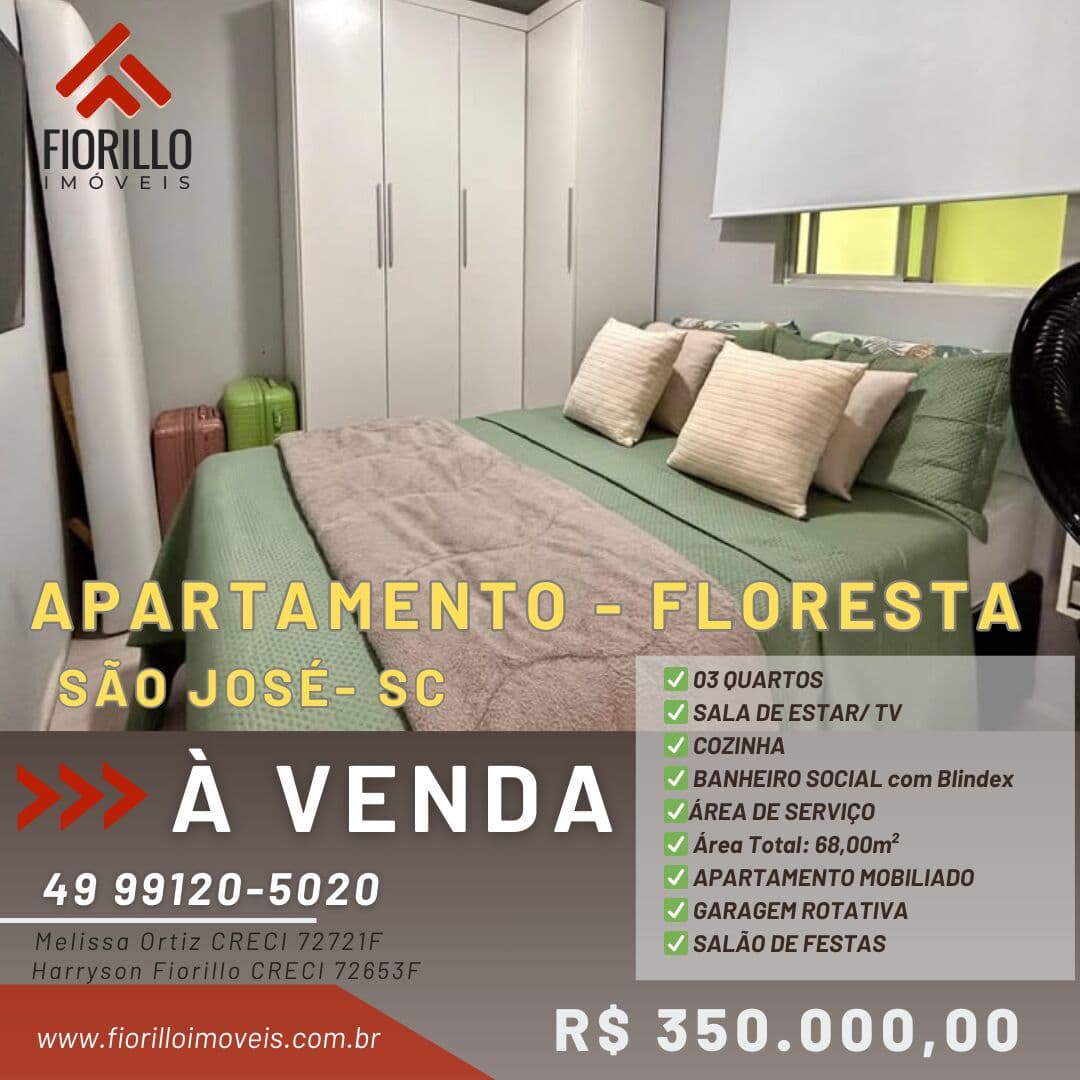 🔥 VENDE - Apartamento Mobiliado no Bairro Floresta - São José 🔥